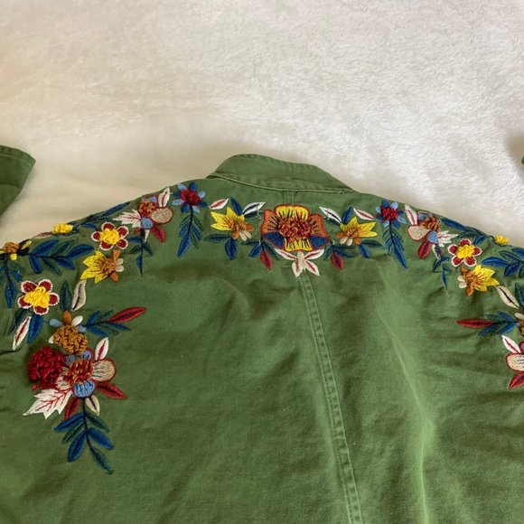 Zara Green Embroidered Jacket - Picture 10 of 16